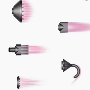 Dyson 5- piece Gray supersonic magnetic Hair Styling Attachments